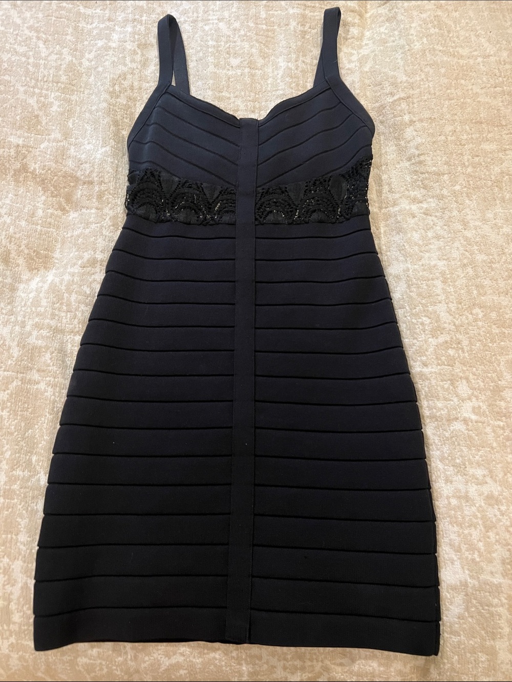 Black Strappy Bandage Dress